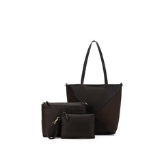 Renee 3 Piece Suedette Handbag - Coco