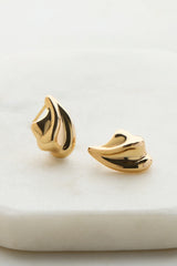 Claudia Gold Wave Earrings