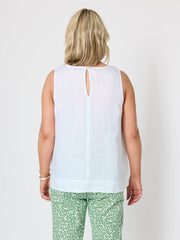 Tilly Linen Cami - White