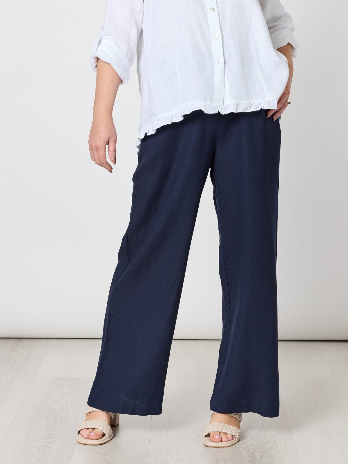 Luella Linen Pant - Navy
