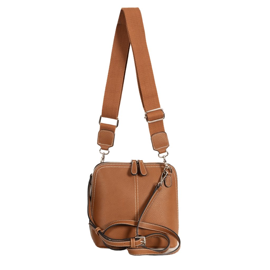 Bianca Double Strap Crossbody Bag - Tan