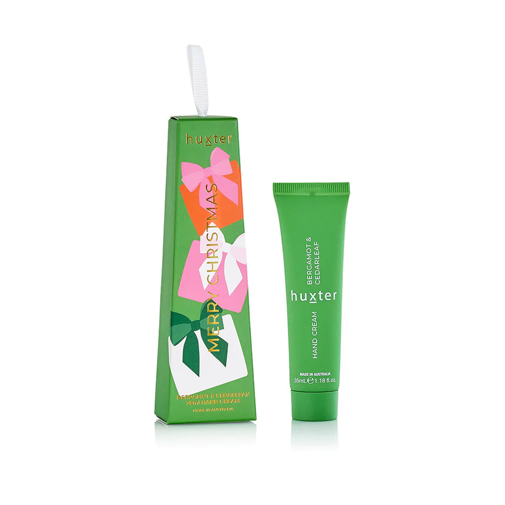 Huxter Festive Hanging Gift - Hand Cream – Bergamot & Cedar leaf
