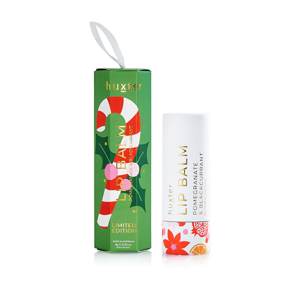 Huxter Festive Hanging Gift - Lip Balm – Pomegranate & Blackcurrant (Green)