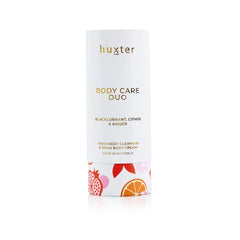 Huxter Festive Gift Set - Body Care Duo –  Body Cream & Body Wash - Blackcurrant, Citrus & Amber