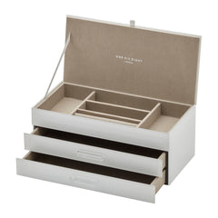 GABRIELLA White Large Glass Jewellery Box