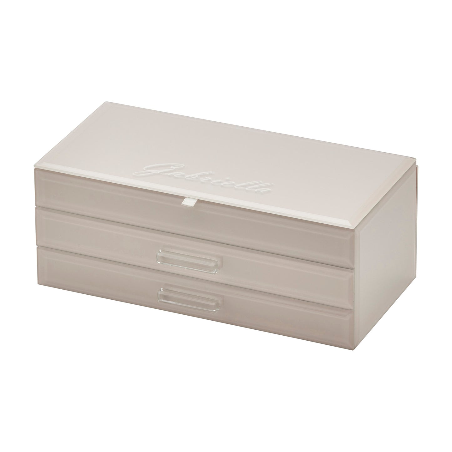 GABRIELLA Nude XL Glass Jewellery Box