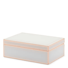 Sara White & Rose Gold Large Jewellery Box