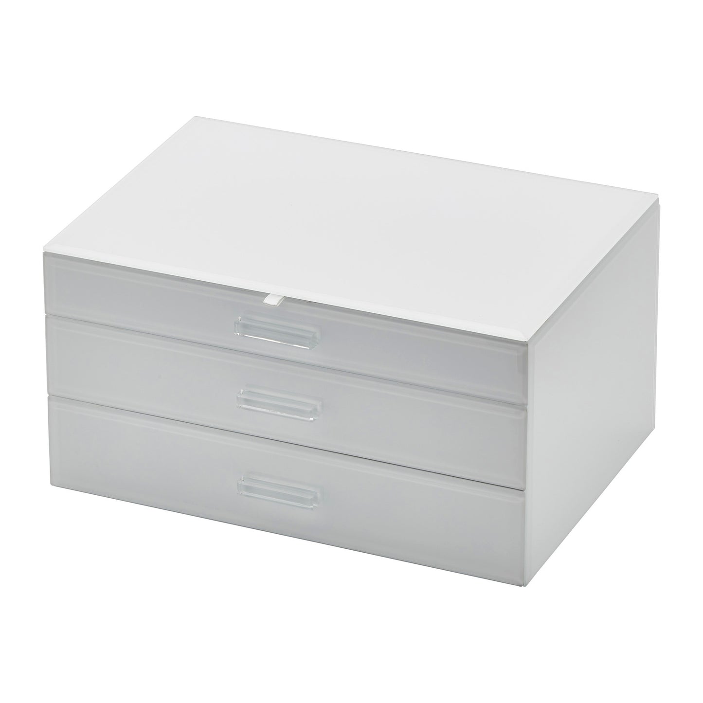 GABRIELLA White XL Glass Jewellery Box