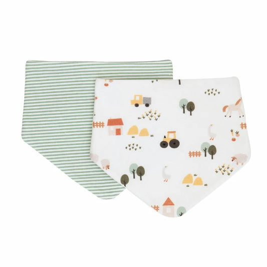 Country Farm Bandana Bibs 2pk