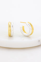 Zafino Luna Hoop Earrings Gold/Silver
