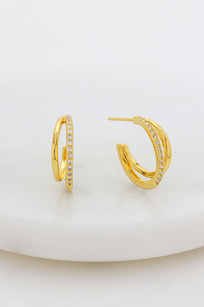 Zafino Celeste Hoop Earrings - Gold