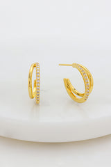 Zafino Celeste Hoop Earrings - Gold