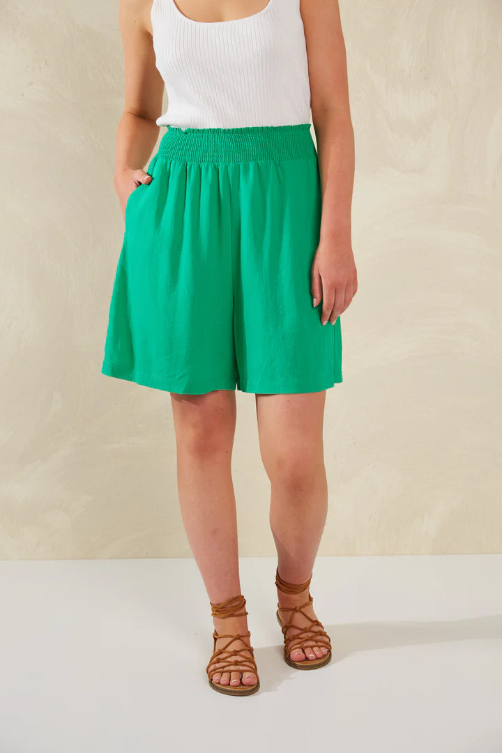 Summer Essentials Linen Shorts - Green