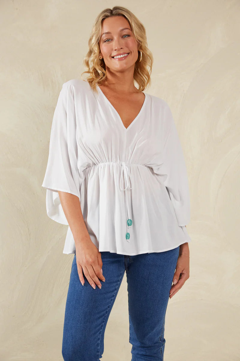 Summer Tie Top - White