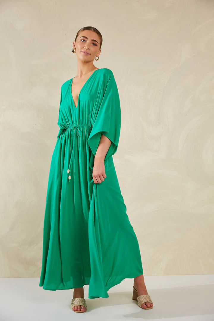 Tie Maxi Dress  - Green