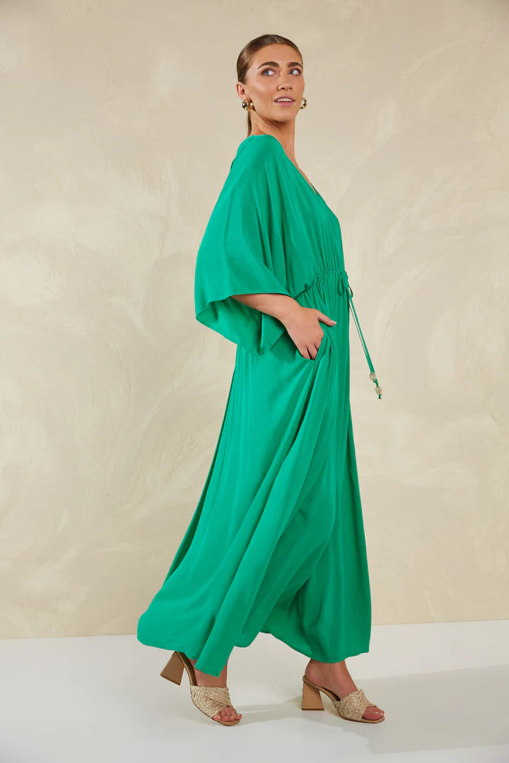 Tie Maxi Dress  - Green