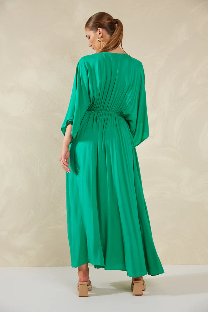 Tie Maxi Dress  - Green