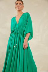 Tie Maxi Dress  - Green