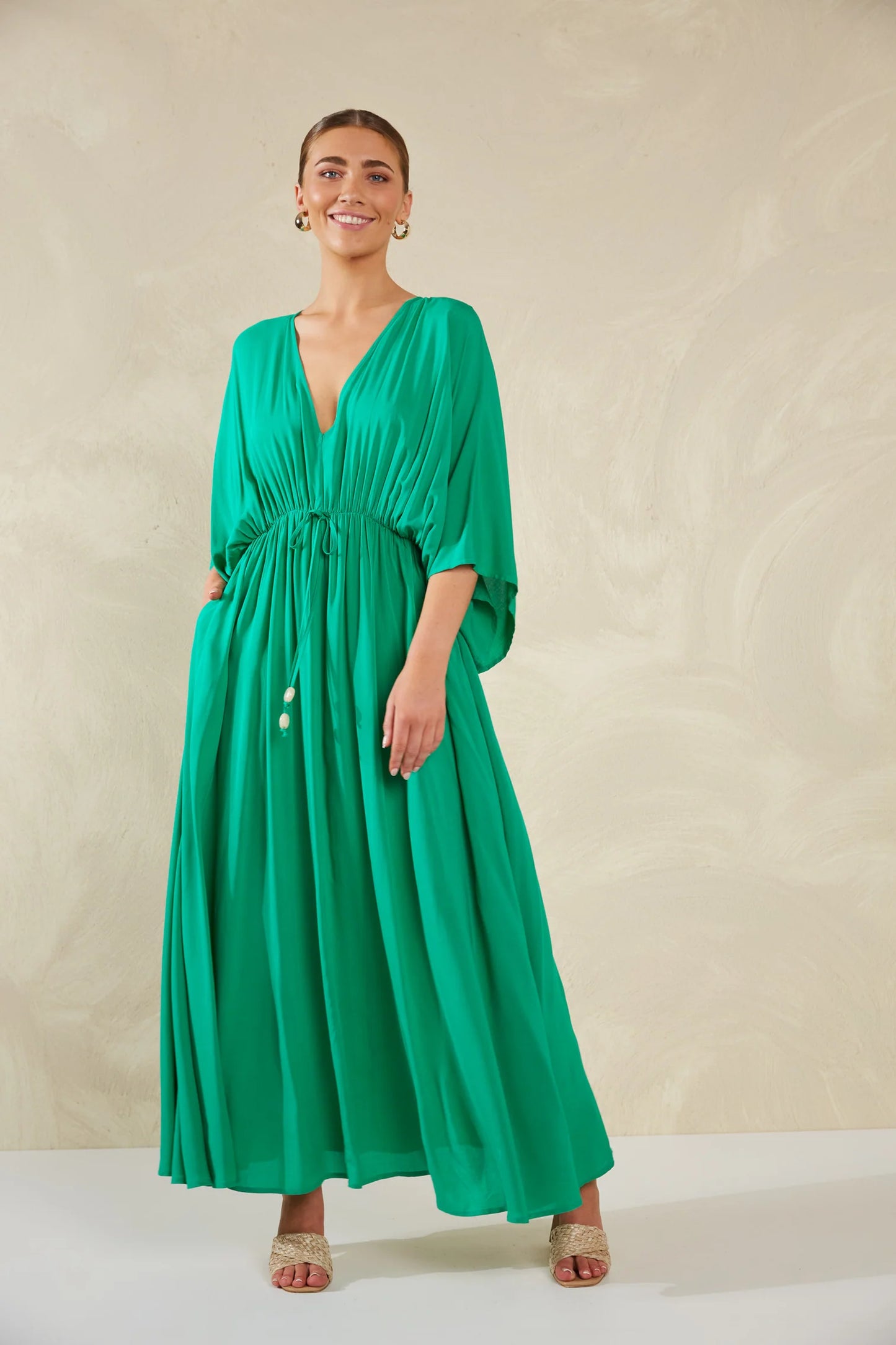 Tie Maxi Dress  - Green