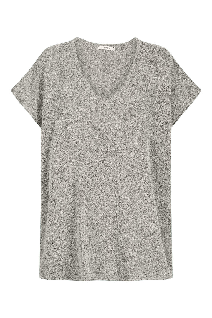 Relaxed Fit Knit Top - Grey