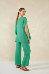 Relaxed Fit Knit Top - Green