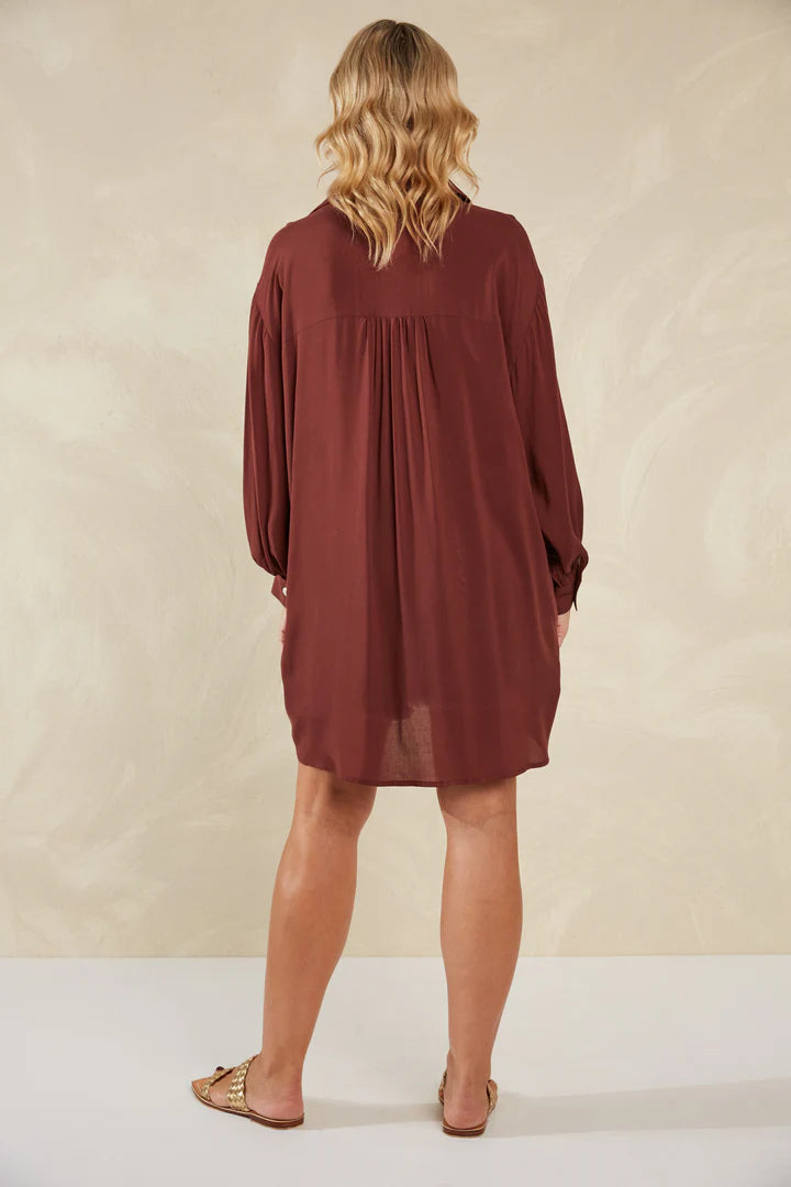 Oversized Shirt - Brown