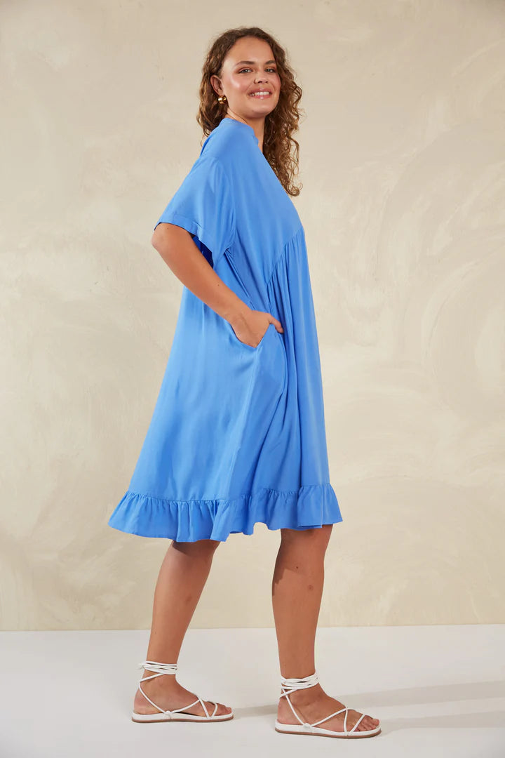 Relaxed Fit Summer Dress - Blue