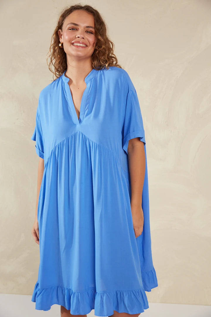 Relaxed Fit Summer Dress - Blue