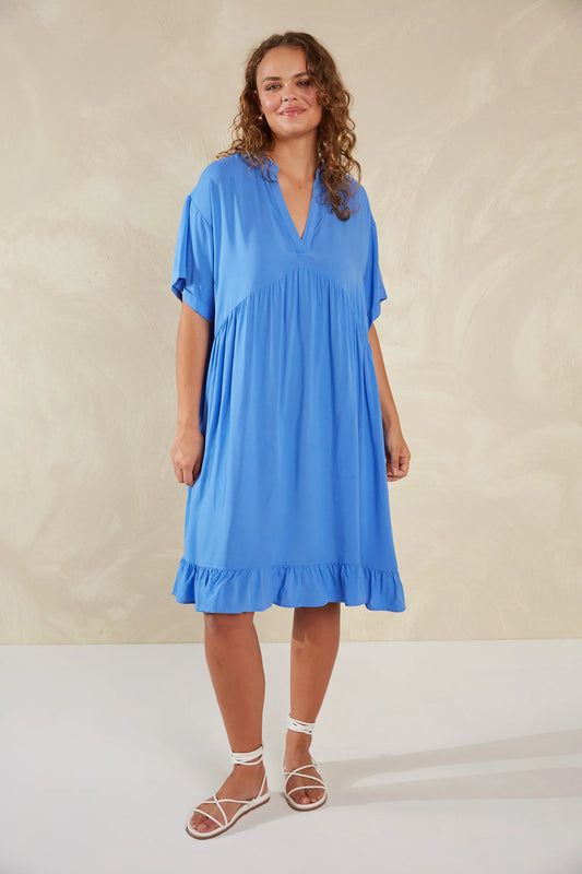 Relaxed Fit Summer Dress - Blue