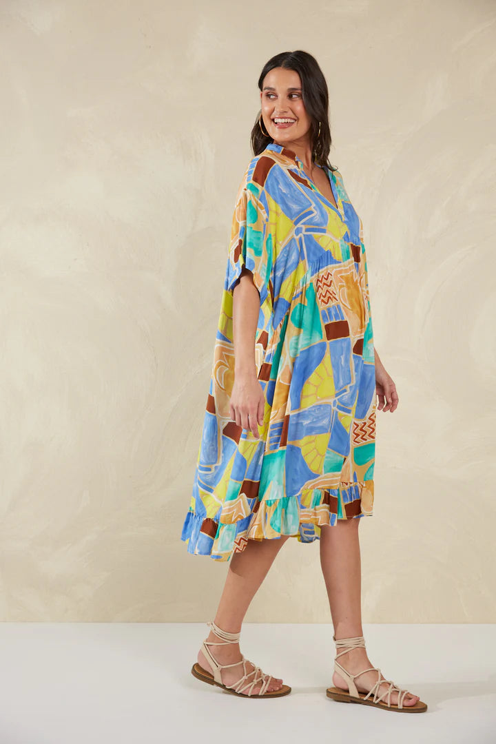 Relaxed Fit Summer Dress - Printed