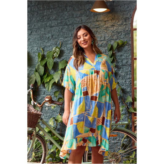 Relaxed Fit Summer Dress - Printed