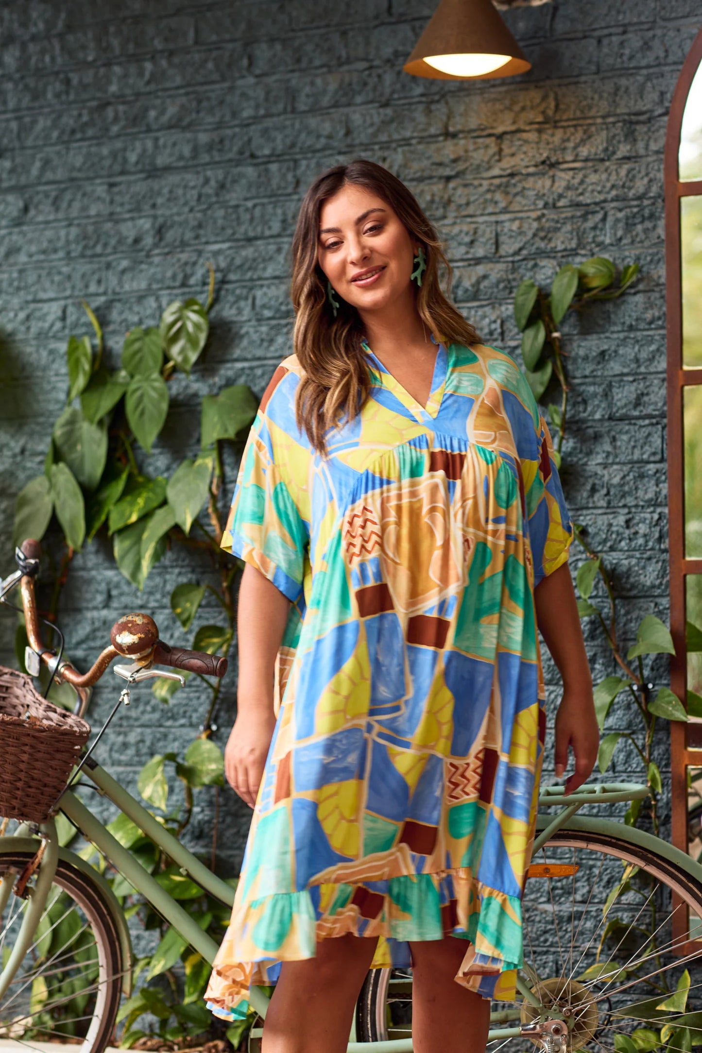 Relaxed Fit Summer Dress - Printed