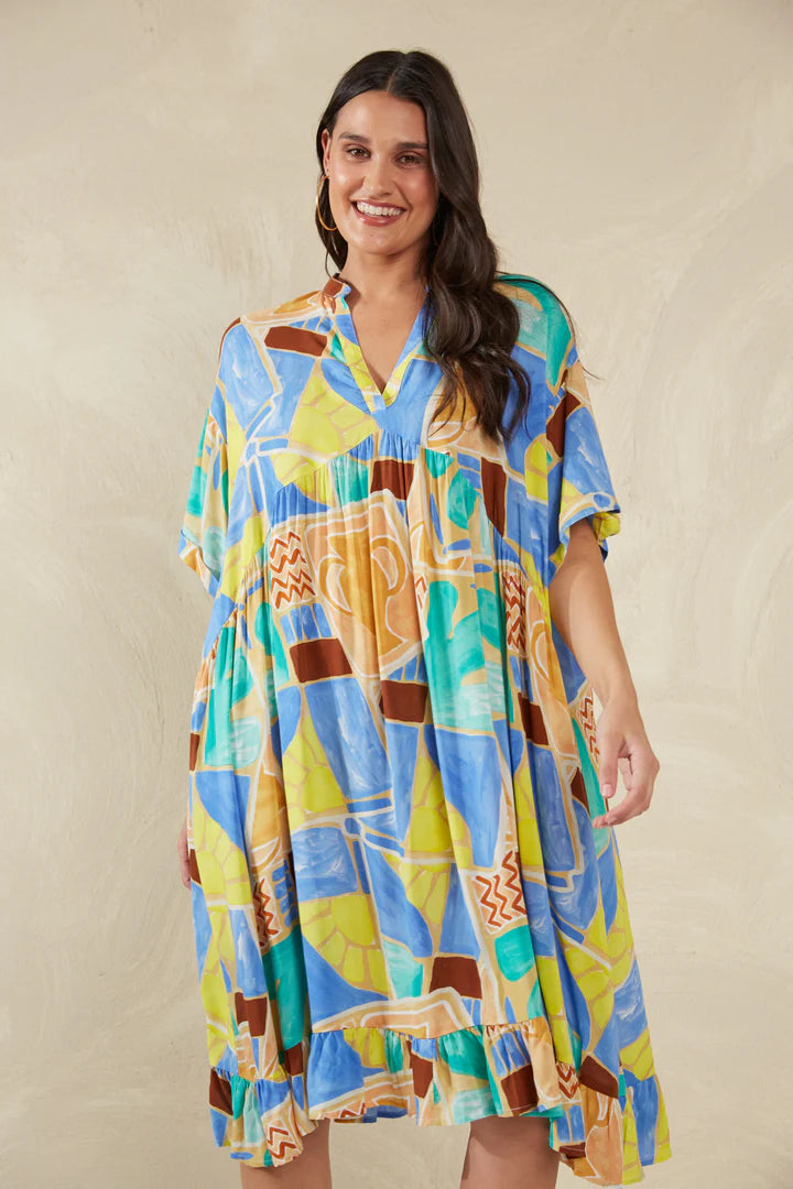 Relaxed Fit Summer Dress - Printed