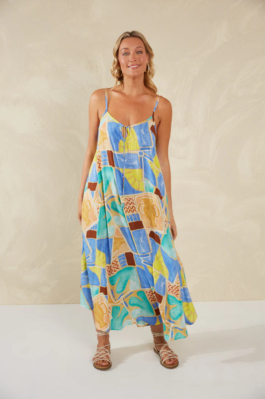 Printed Ankle-Length Tank Dress