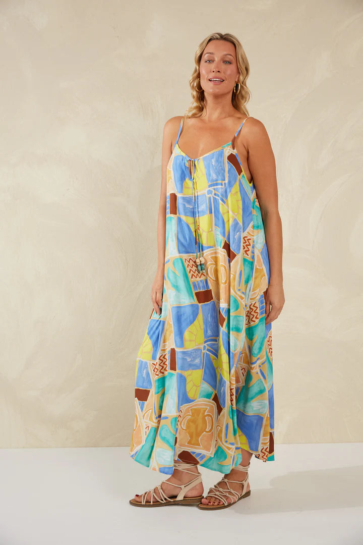 Printed Ankle-Length Tank Dress