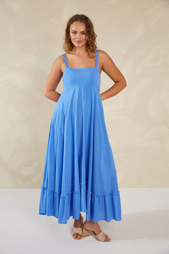 Romantic Maxi Dress - Blue