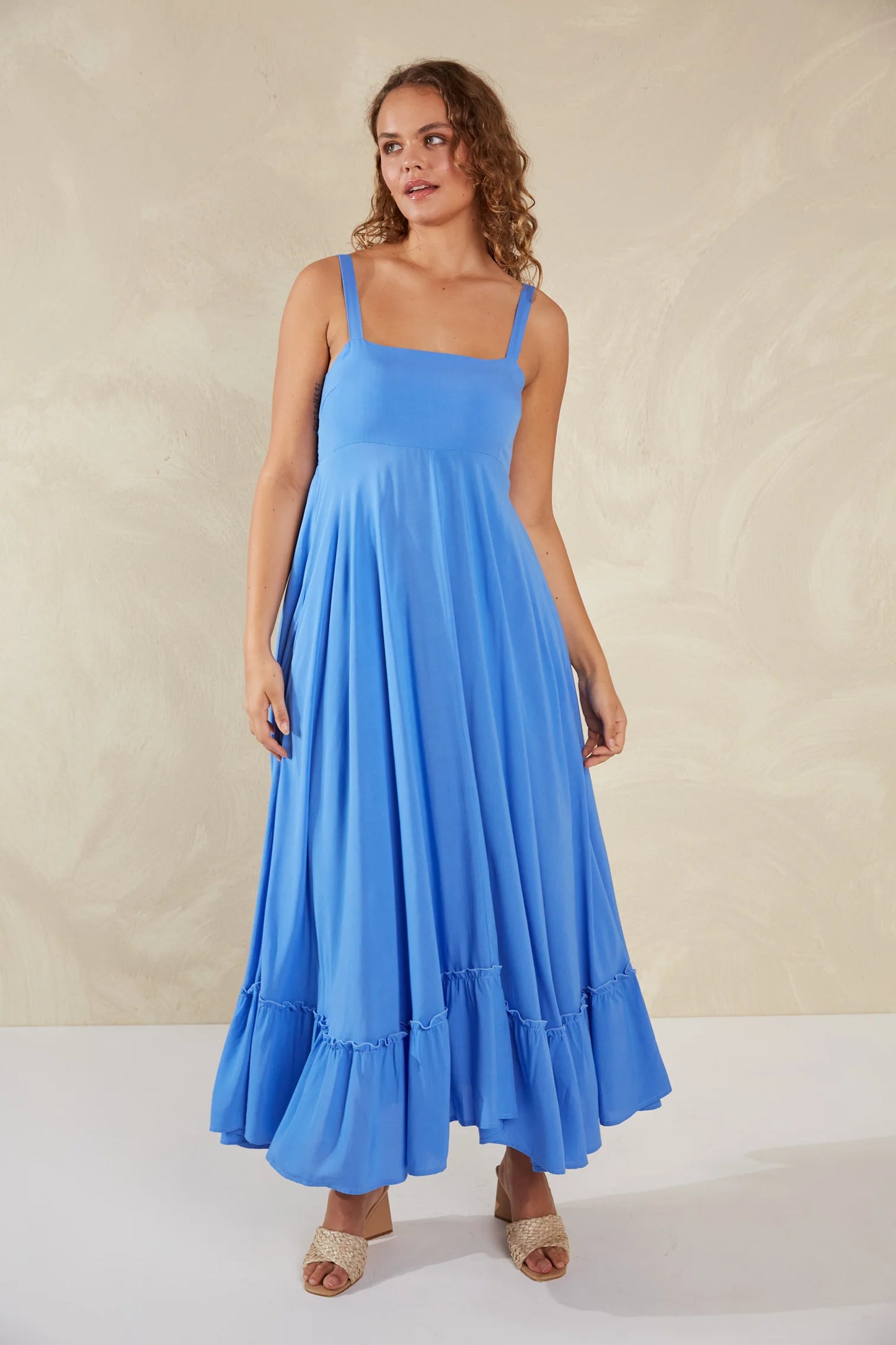 Romantic Maxi Dress - Blue