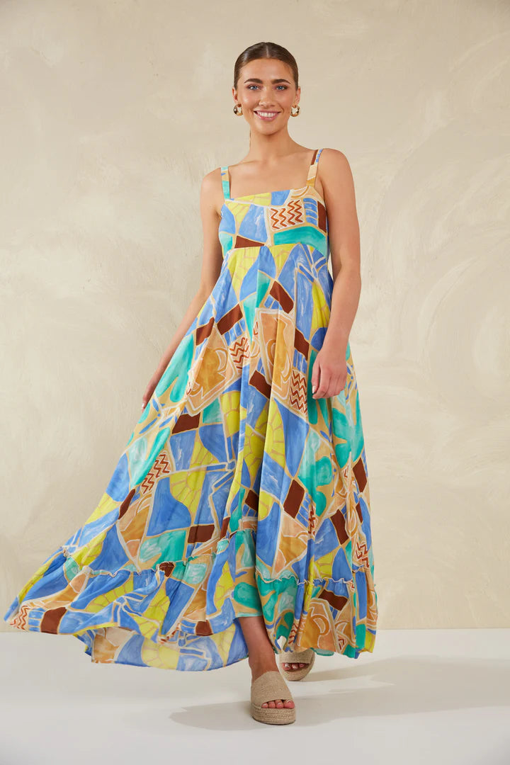 Bohemian Printed Romantic Maxi Dress