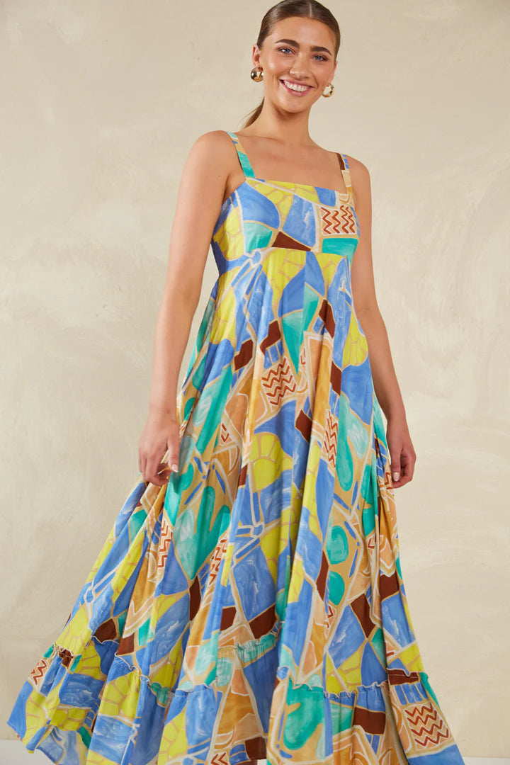 Bohemian Printed Romantic Maxi Dress