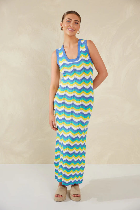 Wave Pointelle Maxi Dress