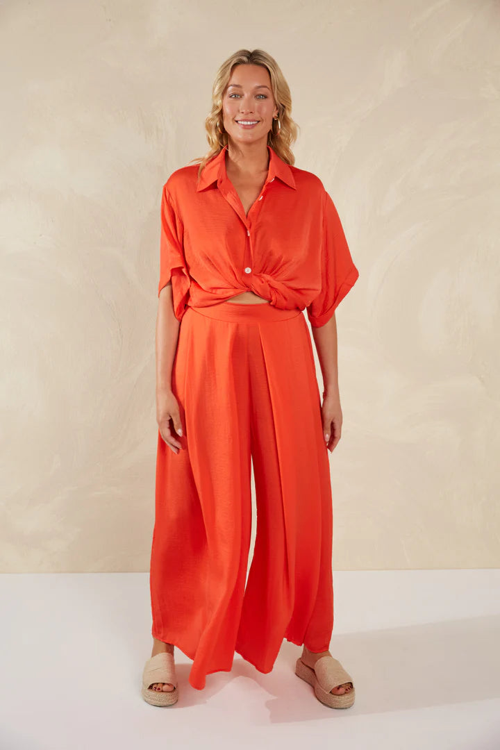 Luxe Wide Leg Pants - Aperol