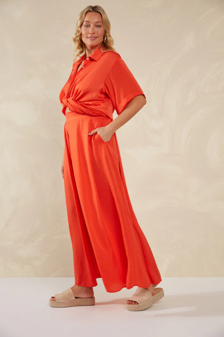 Luxe Wide Leg Pants - Aperol