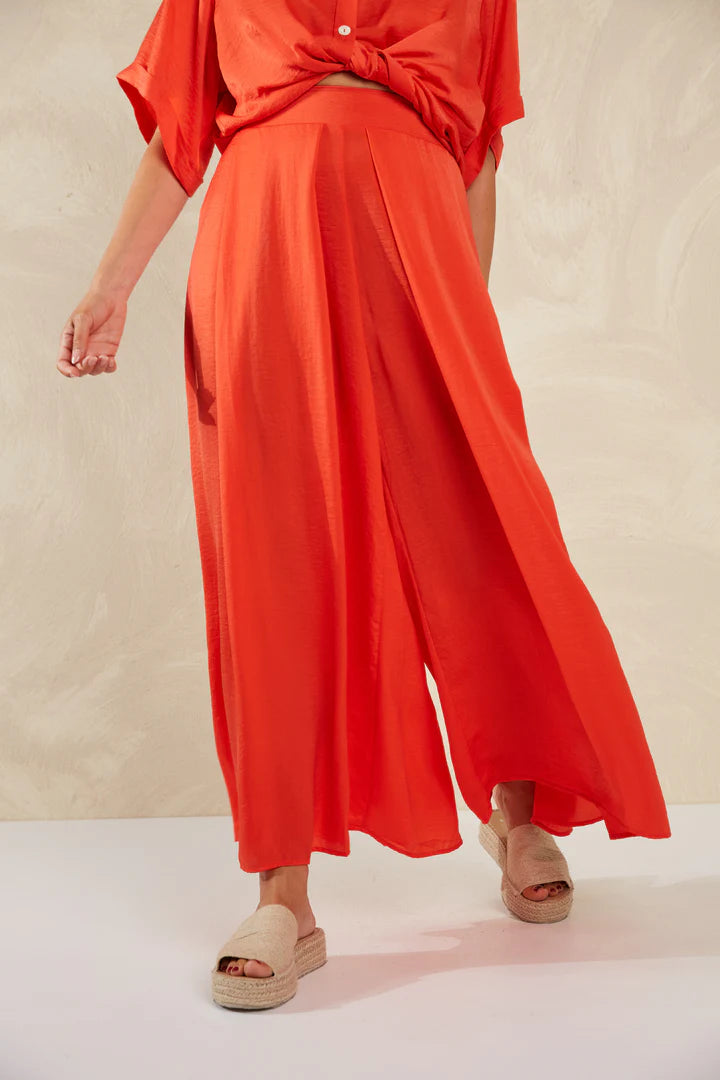 Luxe Wide Leg Pants - Aperol