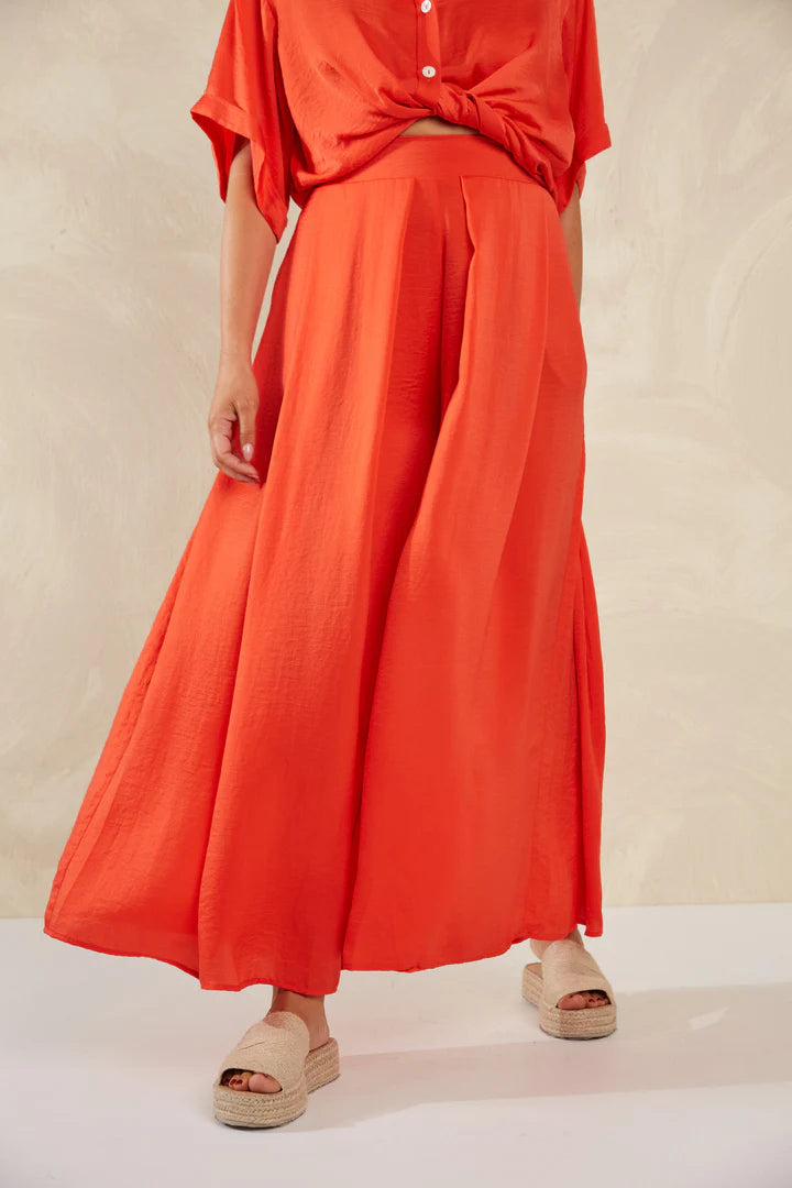 Luxe Wide Leg Pants - Aperol