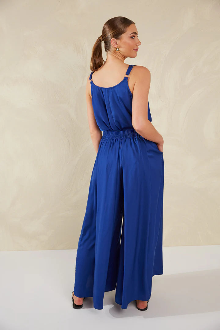 Luxe Wide Leg Pants - Blue