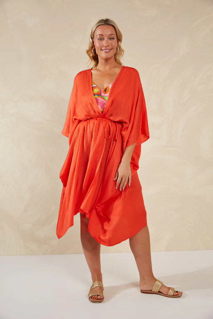 Flowy Kimono Cape - Aperol