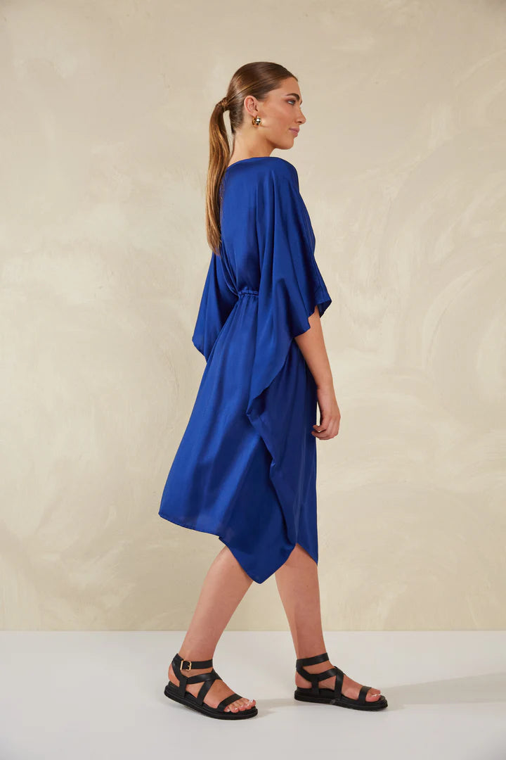 Flowy Kimono Cape - Blue