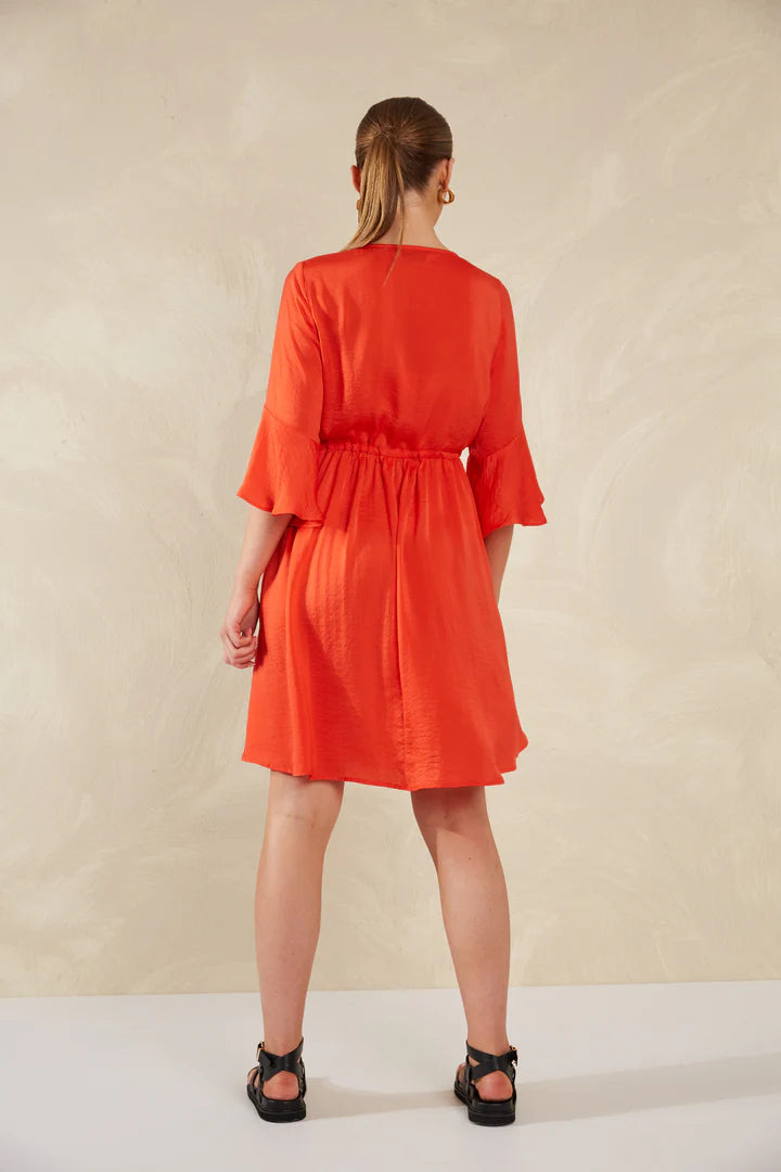 Tie-Waist Mini Dress - Aperol