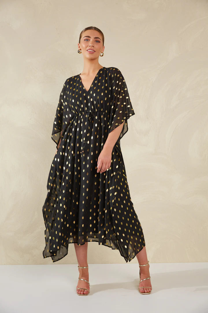 Luxe Kaftan Dress - Black