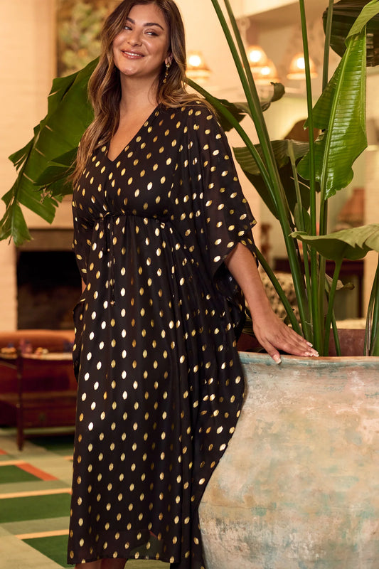 Luxe Kaftan Dress - Black